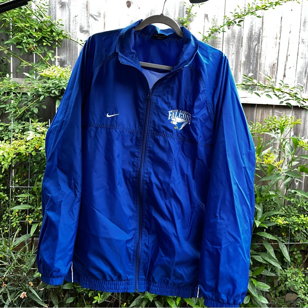 Vintage Nike Air Force Falcons Wind Breaker Zip Up Size Large